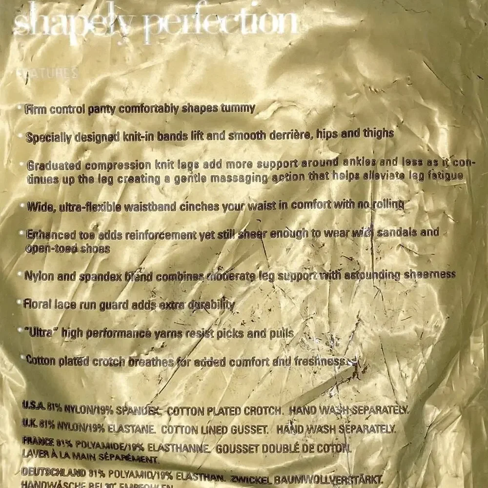 Silkies Ultra Shapely Perfection Pantyhose Honey Beige Large